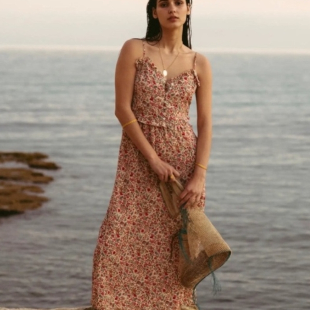 Sonmer Floral Maxi Dress Large